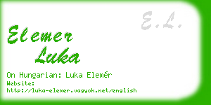 elemer luka business card