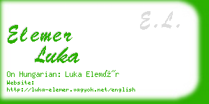 elemer luka business card